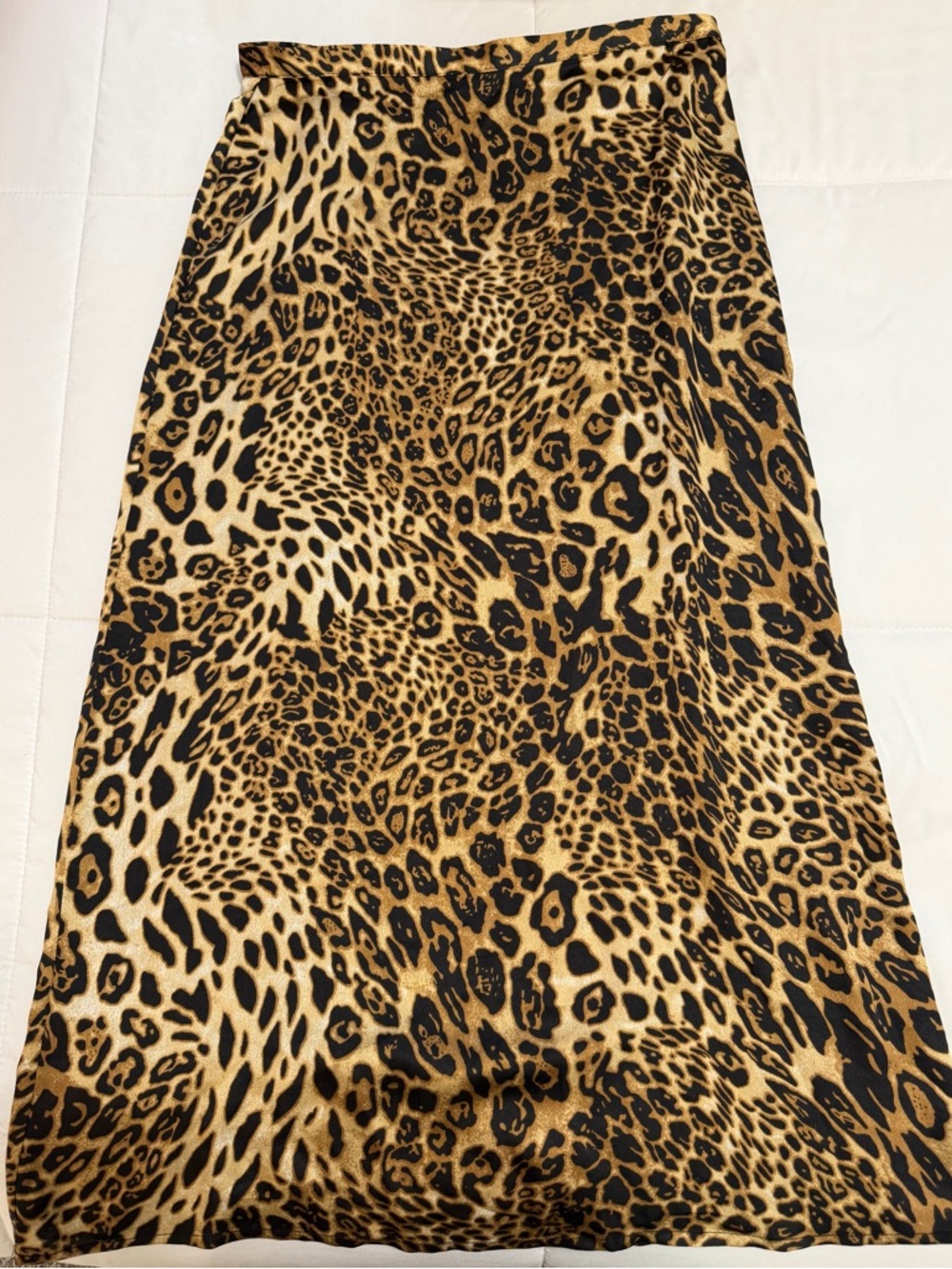 Leopard dating midi skirt